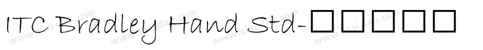 ITC Bradley Hand Std字体转换